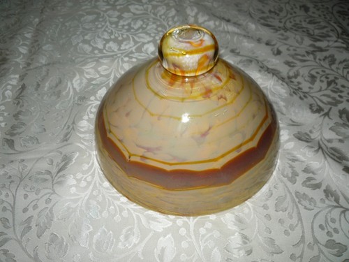 Schöne mundgeblasene Glaskugel als Attrappe für eine Lampe - Bild 3 von 5