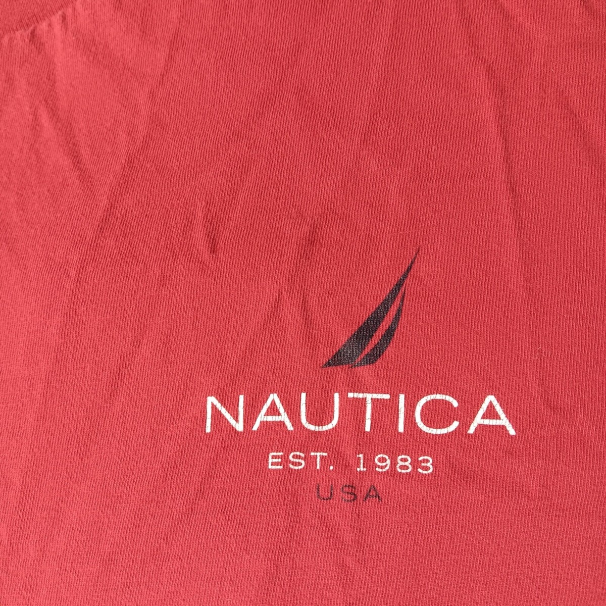 2000s Y2K Nautica Sailing Boating Sail Boat American Flag Graphic 