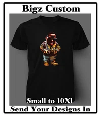 Hip Hop Sneaker Biggie Graphic Cartoon Tee Shirt Big Tall Small Pro Cllub Shaka