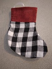 6 1/2 inch Buffalo Print Mini Christmas Stocking 276269