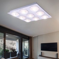 Design Led Alu Decken Lampe Leuchte Beleuchtung Wohn Schlaf Ess Zimmer Diele