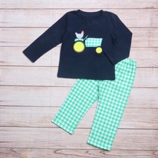 NEW Boutique Boys Farm Animals Tractor Chicken Outfit Set