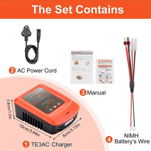 For 2S 3S 7.4V 11.1V Lipo LiFe NiMh Battery RC UK Professional Balance Charger - Picture 6 of 12