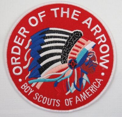OA 6'' Round Jacket Patch Chief RED Felt BKGRD Private Issue [OAX-13]