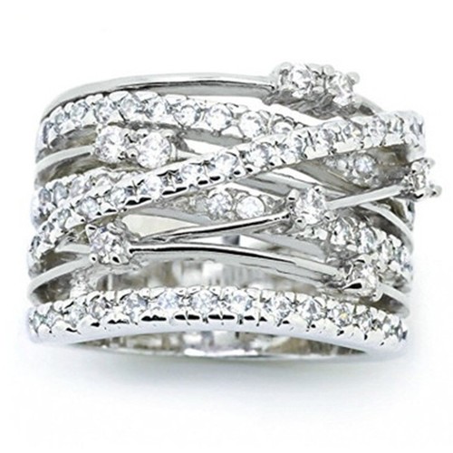 Jewelry Women Wedding Ring Size 5-12 Cubic Zirconia Elegant Rings - Picture 8 of 29
