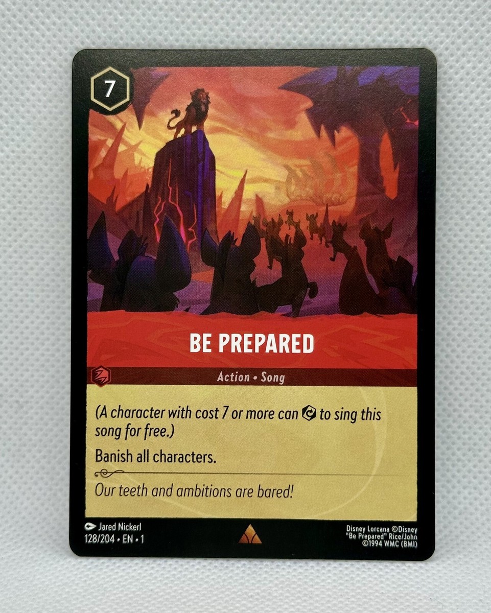 Disney Lorcana - Be Prepared - NON FOIL 128/204 The First Chapter Disney Lorcana - Be Prepared - NON FOIL 128/204 The First Chapter