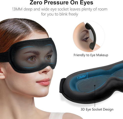 Máscara Para Dormir Para Hombres Y Mujeres, Antifaz Para Dormir Ultrafino Que... - Imagen 3 de 12