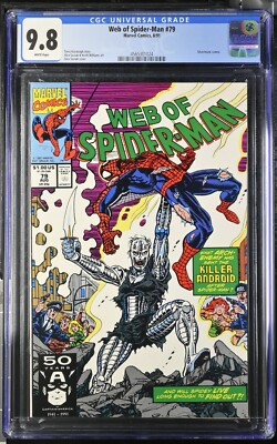 Web of Spider-man #79 Marvel 1991 CGC 9.8  ️  NM/M Silvermane Cameo Rare!