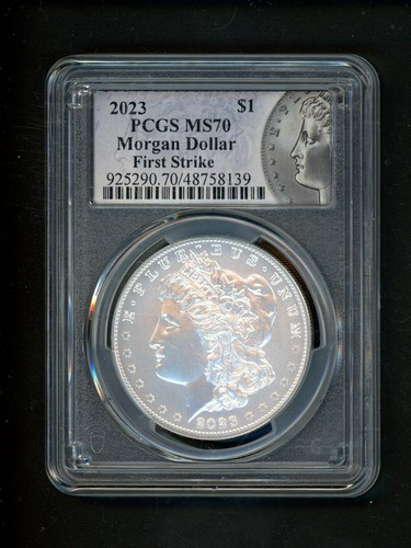 2023 US Morgan Peace Silver Dollar $1 PCGS PF70 MS70 FIRST STRIKE COMPLETE SET 6 - Picture 13 of 14