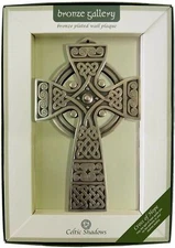 Celtic High Cross Bronze Plated Hanging Ornament Celtic Knot Irish Decor 8.3x5.1