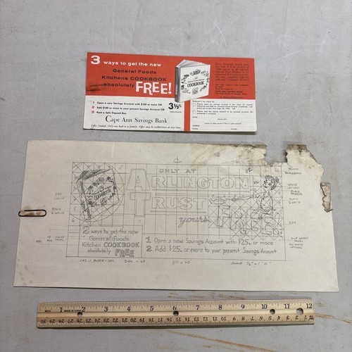 VTG Billboard Ad Mockup: Arlington Trust Company MA Bank General Foods Cookbook