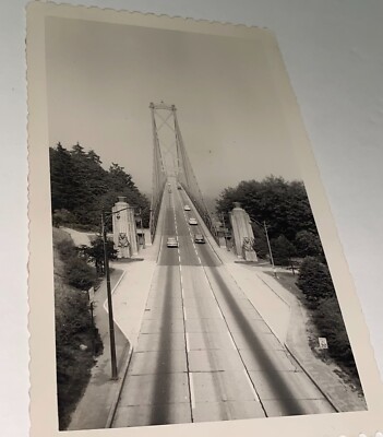 Rare Vintage Lions Gate Bridge Vancouver British Columbia Canada Snapshot Photo!