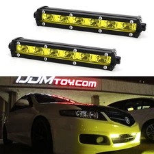 18W Yellow CREE LED Daytime Running Light Kit w/ Relay Wire Harness For Car SUV