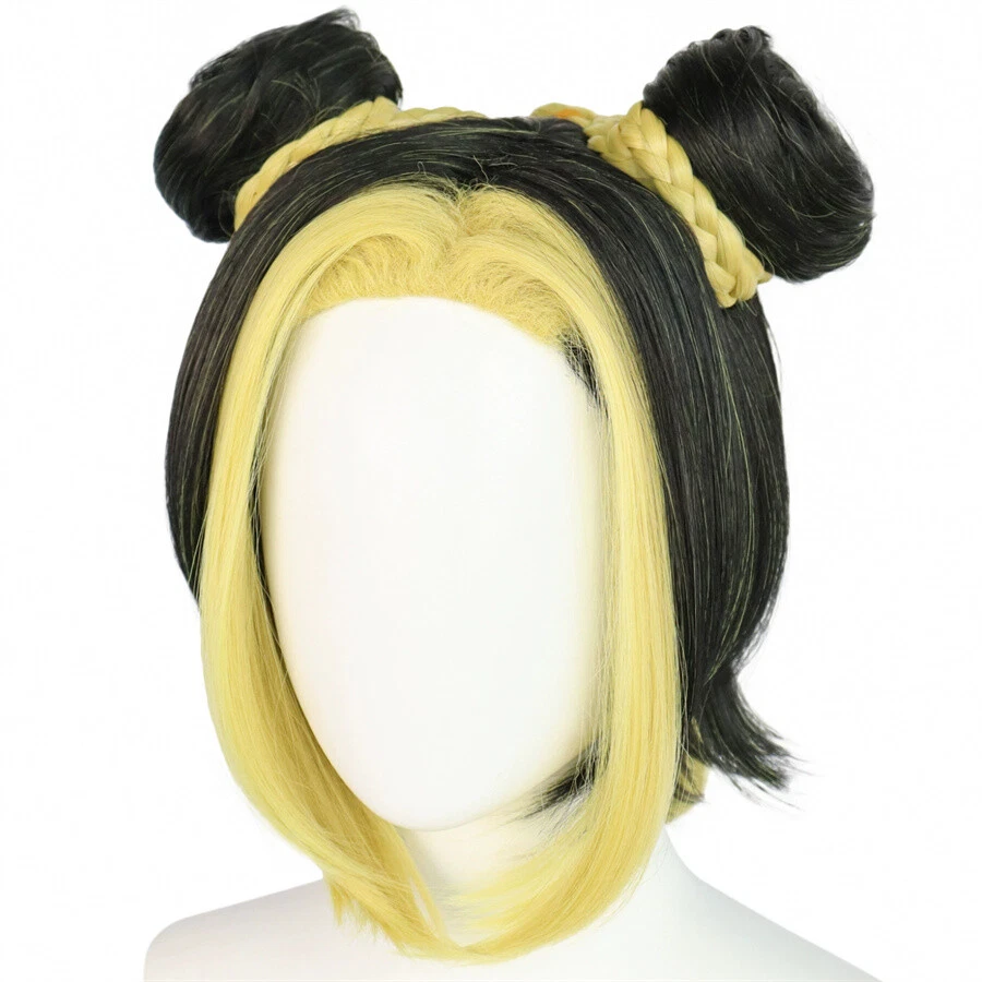 Peluca JOJO Stone Ocean Jolyne Cujoh Cosplay pelo corto fiesta disfraz sintético peluca Foto 3 de 4