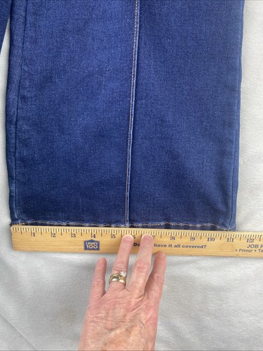 We The Free CRVY Halter Top Sydney Jumpsuit Denim Zipper Size 16 Wide Leg 70's - Picture 11 of 19