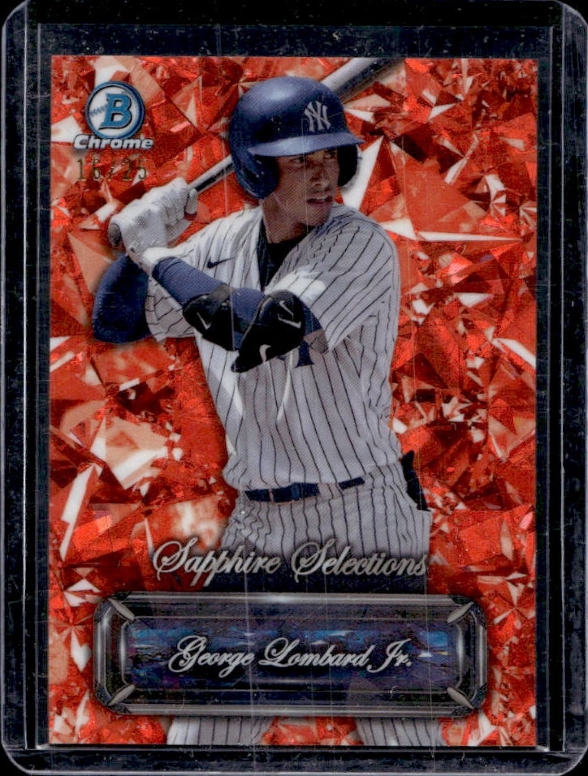 2024 Bowman Sapphire George Lombard Jr. Selections Orange Refractor #16/25