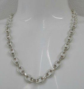 Coffee Shape VIP Men's Necklace 925 Sterling Silver Cuban Chain 23” Heavy 39.4gr