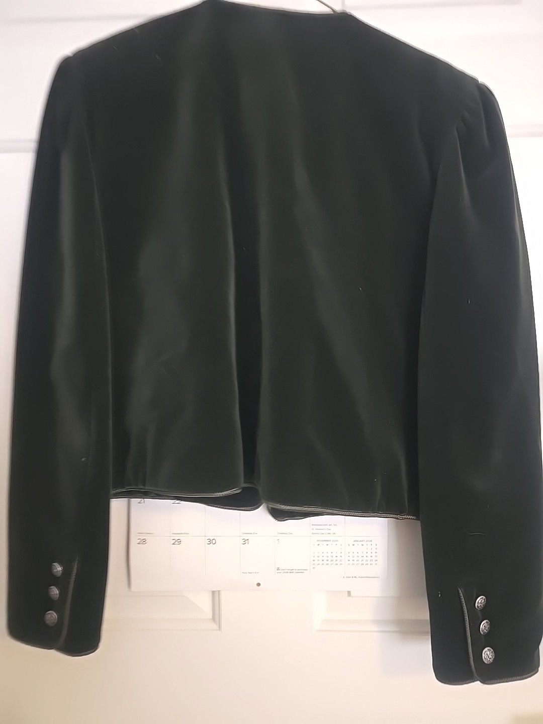 Vintage Miss O By Oscar Dela Renta Velvet Blazer Open Forest Green Women's Sz 12