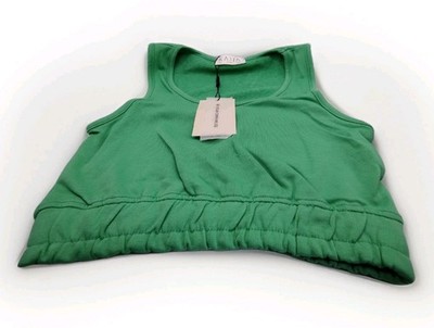 Kaiia The Label Ladies Elasticated Waist Sweat Scoop Neck Crop Top In Size UK 10