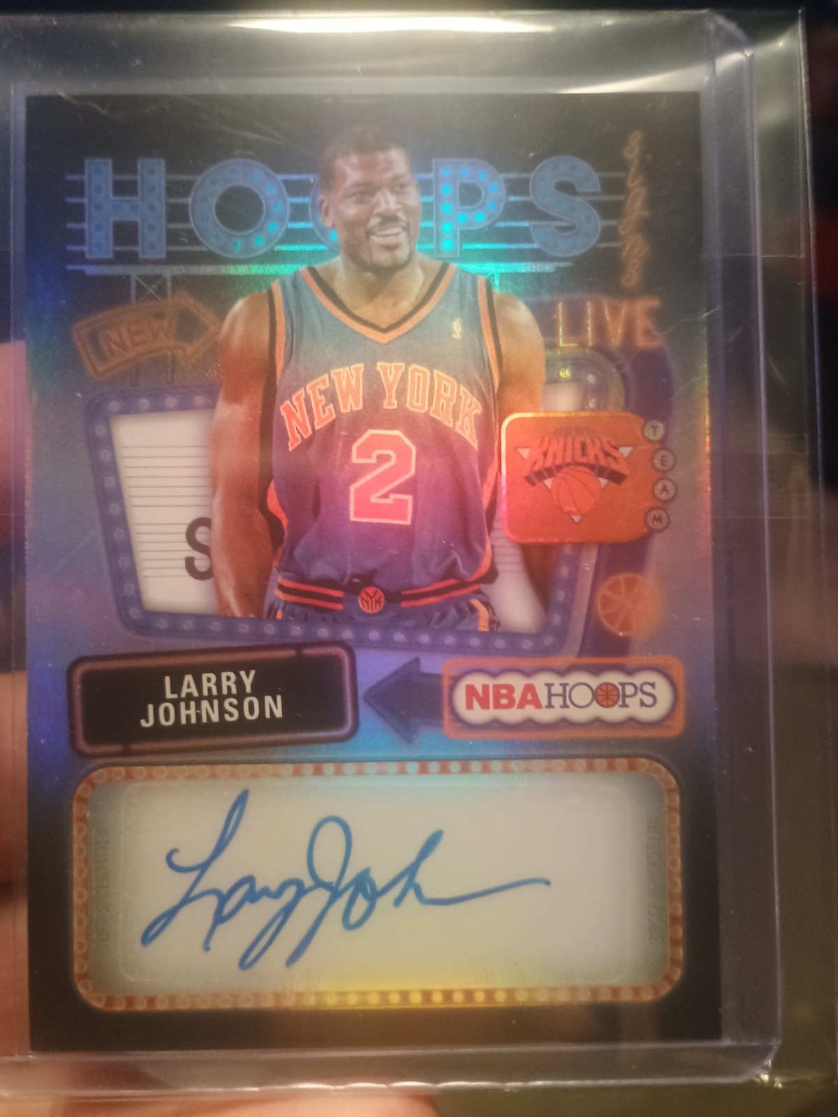 Topps NBA Hoops 2025-26 Larry Johnson New York Knicks Hoops Signs Auto HS-LJ