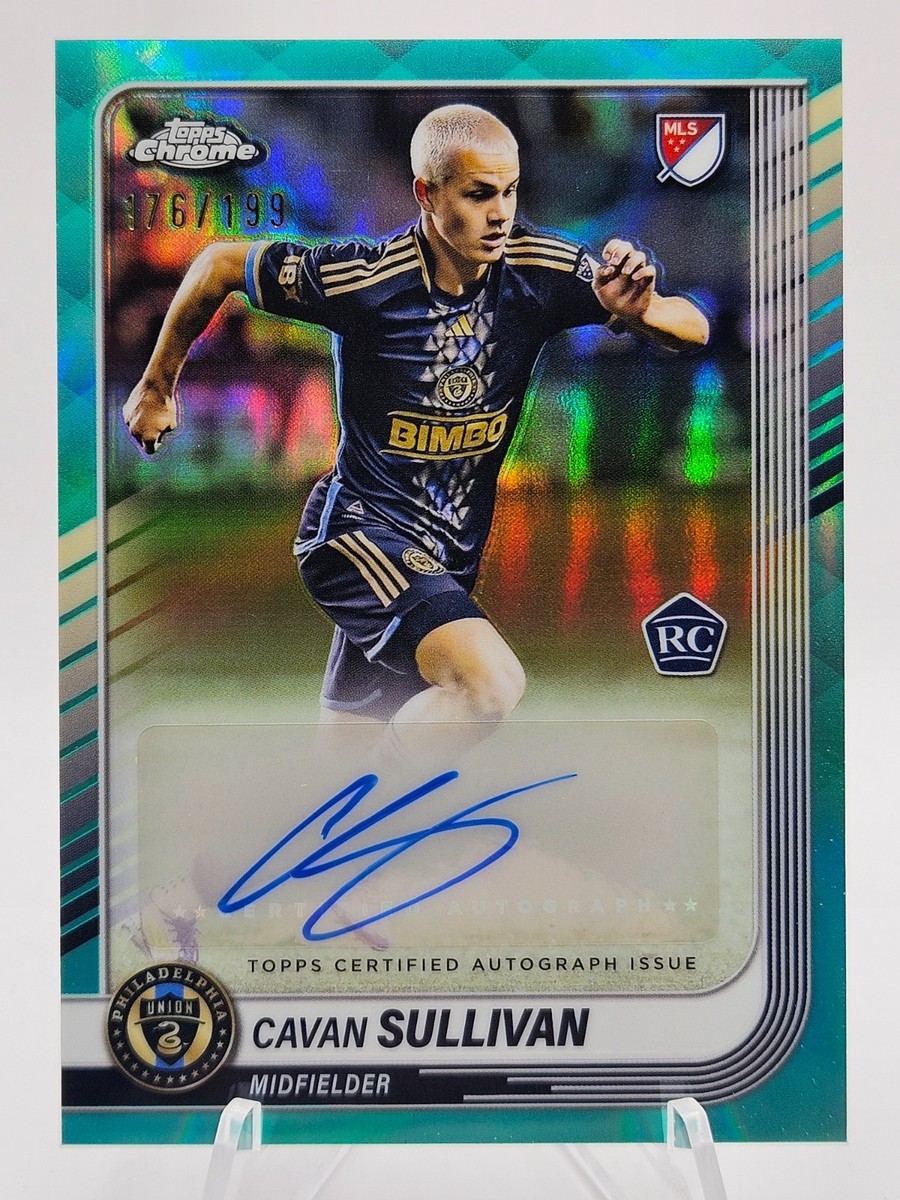2025 Topps Chrome MLS Cavan Sullivan RC Auto /199 Aqua Refractor 