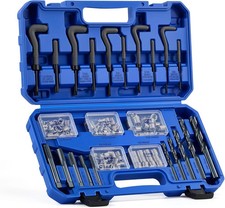 172Pc SAE Thread Repair Kit Helicoil Drill Tap Insert Set 1/4-1/2