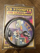 Vintage CD Stomper Pro - CD Labeling Starter Kit - New / Sealed UPC Cut 