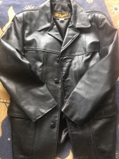 Vintage 70s Hanke s Cincinnatti Black Full Grain Leather Driving Jacket USA