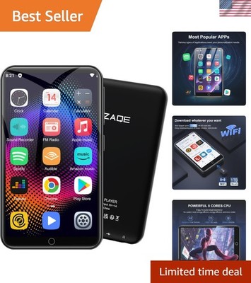 80GB Bluetooth MP3 Player with 4'' Touch Screen for Kids & Families - HiFi Sound