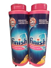 2  Finish Hard Water Booster Powder Lemon Dishwasher 14 Oz Ea Pink Discontinued