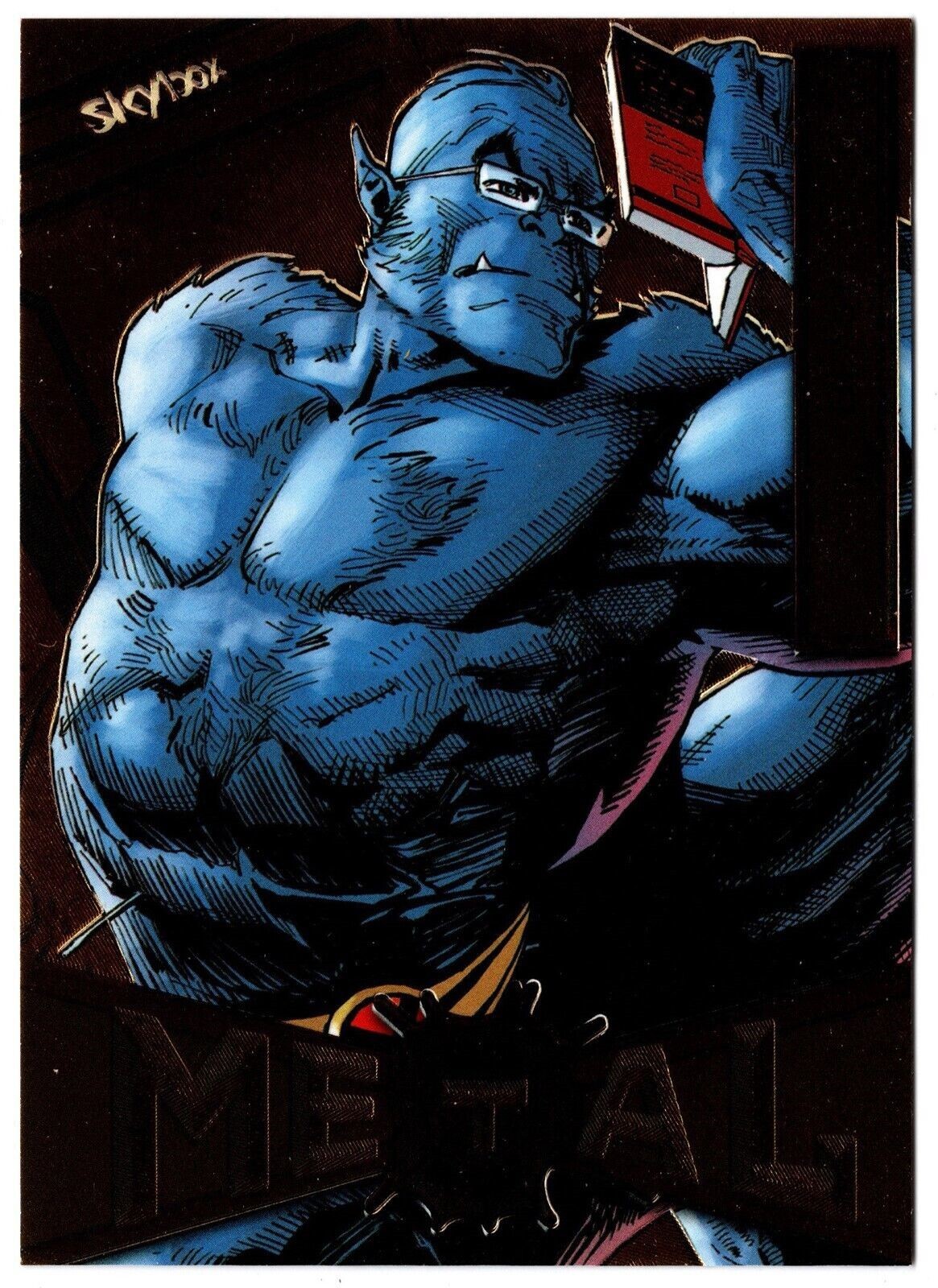 2021 Upper Deck Skybox Marvel Metal Universe Spider-Man Light FX Gold BEAST 7 UD