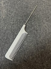 Vintage Aluminum Rattail Comb Metal Fine Tooth Hair Styling Tool Starflite