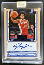 2024-25 Panini One and One Jaylen Wells Rookie Auto Blue #/49 Grizzlies