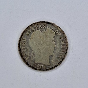 1894 Barber Dime 10C Silver Coin Circulated Free Shipping #SA19