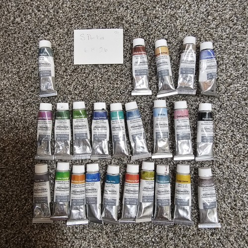 Kubasake Harmonia Japanese Watercolor Paint Lot of 24 Tubes Used