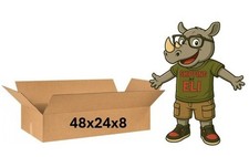 48" x 24" x 8" CARDBOARD BOX - 200 lb - SINGLE BOX
