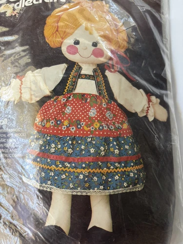 Vintage Bucilla Needlecraft Kit Heidi 18.5" Doll New Unopened Craft Kit - Picture 2 of 4