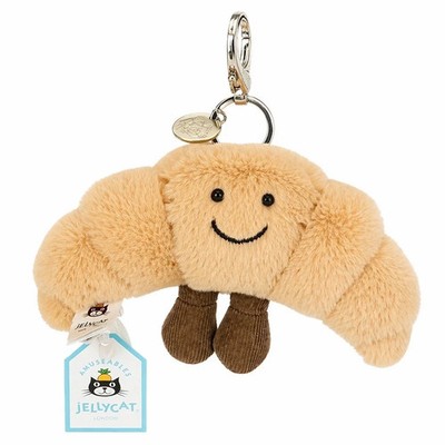 NEW Jellycat Croissant plushBag Charm Soft Plush Keyring Gift New With Tags