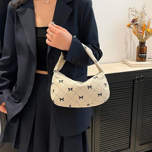 Women's corduroy Shoulder Bag Large Capacity Shopping Bag Simple GX - Picture 8 of 22