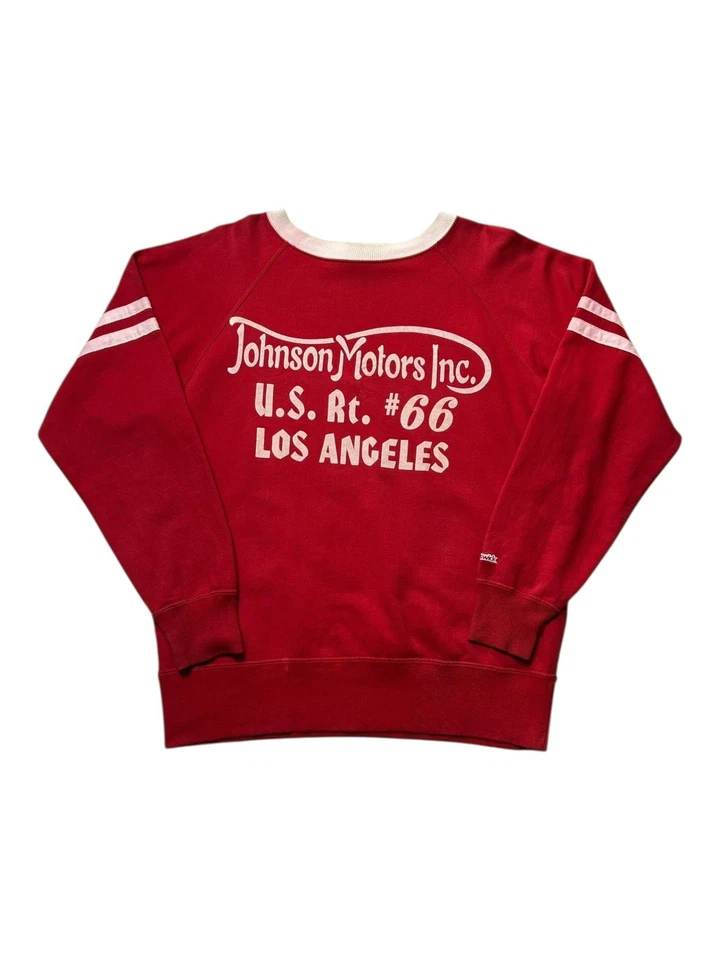 Sudadera Pullover Vintage Johnson Motors Inc Por Cheswick Caña de Azúcar Talla Grande Foto 2 de 4