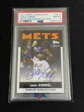 Jimmy Kimmel 2021 Topps X ESPN 30/30 /125 Once Time Queens Auto PSA 8 #JK-A