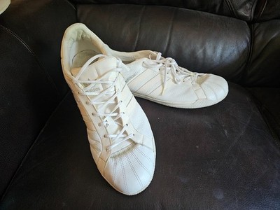 Adidas Team Goodyear Shoes Mens Size 14 Running Driving White Leather Vintage