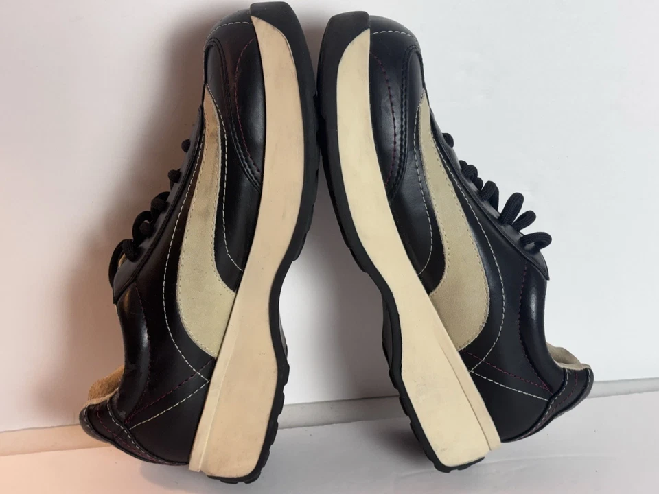 90s Vintage L.E.I. Black Chunky Grunge Oxford Tennis Shoes Women's 9 Ladies - Image 4 of 4