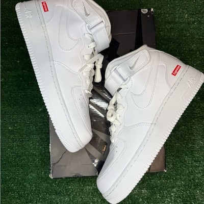 NEW Nike Air Force 1 Mid x Supreme  Triple White  *READ DESCRIPTION* FZ8784-100