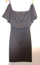 Little Black Dress Off The Shoulder Ruffled Body Con M Cocktail Party