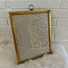 8x10 Vintage Bright Gold Ornate Metal EmboSsed Photo Frame