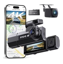 Dash Cam Front and Rear 4K, WiFi Dash Camera for Cars with App, 1.97 Inches...