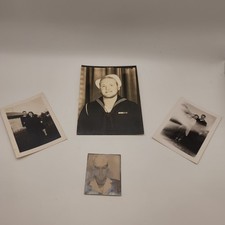 WWII US Navy Sailor Snapshot Photo Lot Military Portrait Found Photography