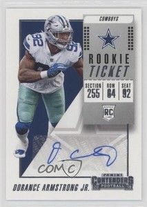 2018 Panini Contenders Dorance Armstrong Jr #315 Rookie Auto RC