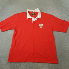 Cotton Traders Wales Rugby Shirt 2XL XXL Red Vintage Retro 1975 Union WRU